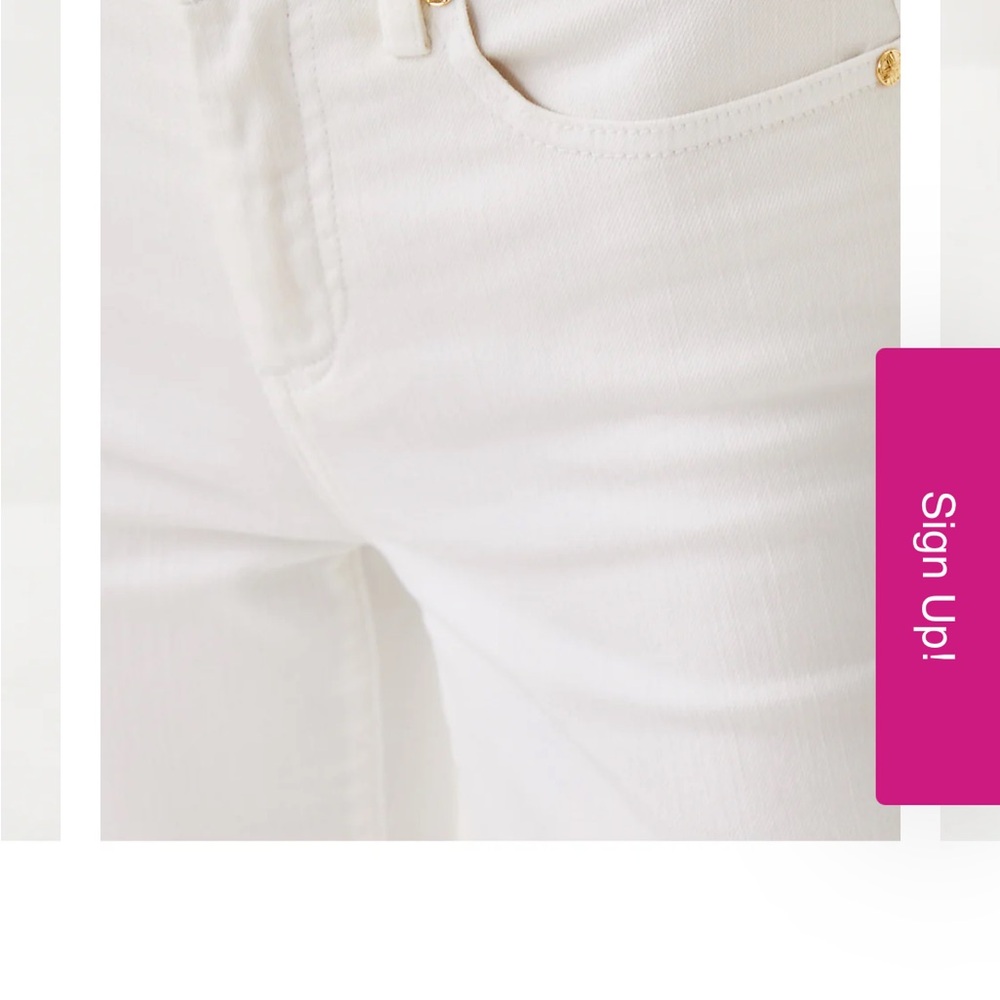 Lilly Pulitzer White Cropped Jeans - Picture 4 of 6